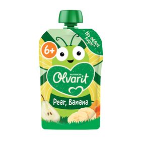 Olvarit Gourde 8m+ Abricot, Poire, Banane
