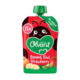Olvarit Gourde 12m+ Fraise, Banane, Kiwi