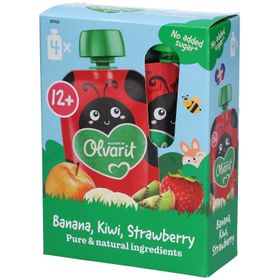 Olvarit | Trinkflasche Obst | Baby Ab 12 Monate | Banane Kiwi Erdbeere