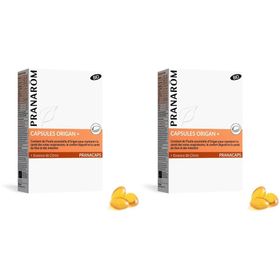 Pranarom Capsules Origan + Essence de Citron Organischer Oregano + Zitronenessenz Aromatische Widerstandskapseln