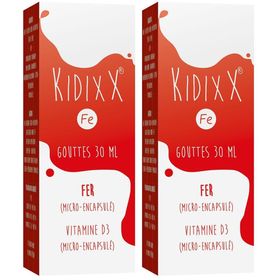 KIDIXX FE® | Fer liposomal Lipofer® breveté & vitamine D | Soutien énergie & croissance enfant 3+