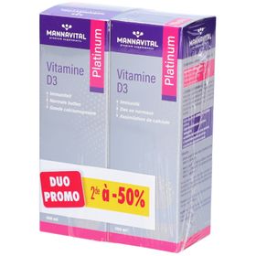 MannaVital Vitamine D3 Platinum Pack Duo 2e à -50 %