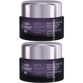 Louis Widmer Proderm Anti-Ageing Intensive Crème de Nuit Texture Riche Légèrement Parfumée
