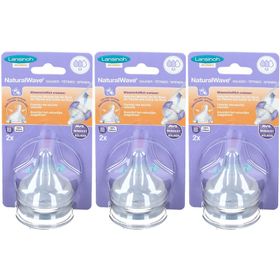 Lansinoh NaturalWave® Lot de 2 tétines péristaltiques débit moyen