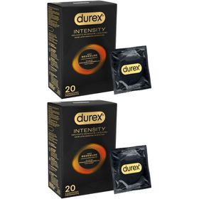 Durex Intensity Préservatifs Masculins | Sans Latex Ultra Fins Ultra Lubrifiés | Plus de Chaleur Corporelle Partagée*
