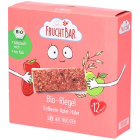 FruchtBar Bio Riegel Erdbeer Apfel Hafer Zuckerfrei Ab 12 Monate