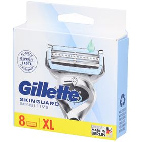 Gillette SkinGuard Sensitive Rasierklingen, 8 Ersatzklingen für Nassrasierer Herren mit Hautschutz