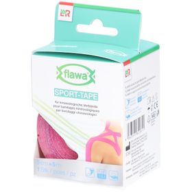 flawa® Sport-Tape für Kinesiologie-Verbände 5 cm x 5 m rosa