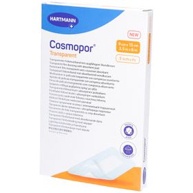 HARTMANN Cosmopor® Transparent Transparenter Folienverband mit Saugkissen 9 cm x 15 cm