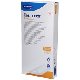 HARTMANN Cosmopor® Transparent Transparenter Folienverband mit Saugkissen 10 cm x 25 cm