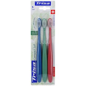 Trisa Compact Soft Zahnbürste - 3er Pack