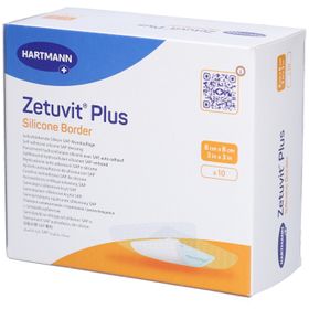 HARTMANN Zetuvit® Plus Silicone Border – Hydrokolloid-Wundauflagen 8 x 8 cm