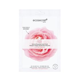 Ecosecret Beruhigende Rosa Gesichtsmaske 100 % Baumwolle