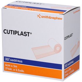 CUTIPLAST Pansement adhésif pour plaie 6 cm x 5 m blanc