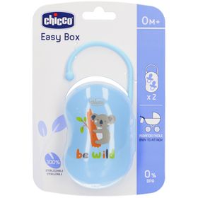 CHICCO Schnullerhalter 2 Schnuller 0m + Hellblau