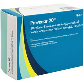 PREVENAR 20 Inj Susp 10 Fertspr 0.5 ml
