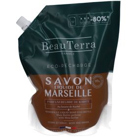 BEAUTERRA Flüssigseife aus Marseille Parfum Karitébutter Nachfüllpackung