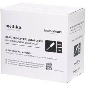medika Basic bâtonnets de soins buccaux rose