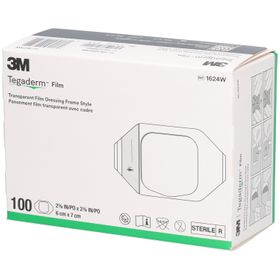 3M Tegaderm Transparenter Filmverband mit Rahmen, 6 x 7 cm