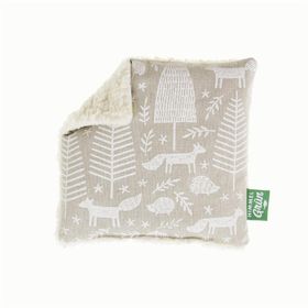 HIMMEL Coussin pour enfants « Magie de la forêt » aux pépins de raisin, vert ciel, 20 x 20 cm