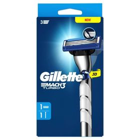 Gillette Mach3 Turbo Rasierer + 1 Ersatzklingen
