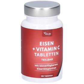 VELIFE Eisen + Vitamin C teilbare Tabletten