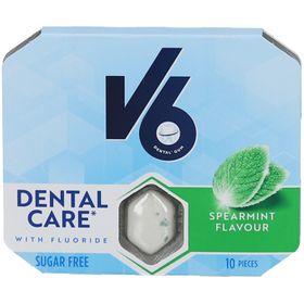 V6 Dental Care - Zuckerfreier Pfefferminzkaugummi mit Fluorid