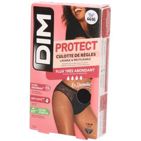 DIM Menstruationsslip – Schwarz – Sehr starker Blutfluss – Größe 44–46