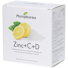 Phytopharma Zink + C + D - Lutschtabletten mit Zitronenaroma