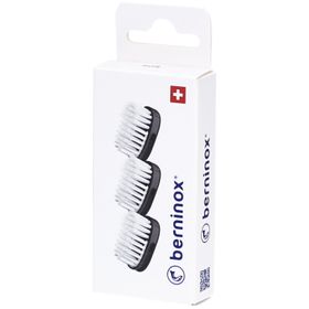 Berninox 3 x têtes de brosse de rechange Noir profond Soft