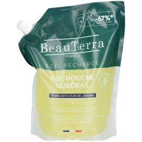 BeauTerra Rückfettendes Duschgel mit Jasminblüten – Öko-Nachfüllpackung 1 l