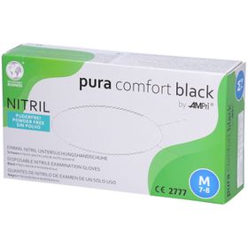 AMPri puracomfort black Nitrilhandschuhe puderfrei schwarz Größe M
