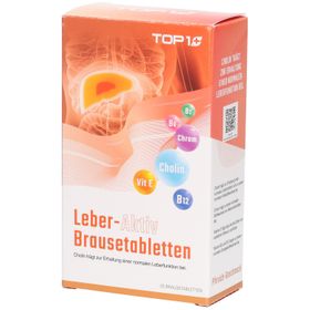 TOP1 Foie-Actif Brausetabletten mit Pfirsichgeschmack
