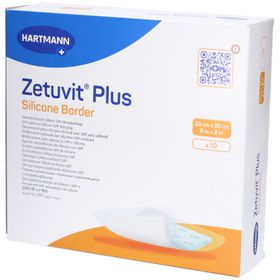 HARTMANN Zetuvit® Plus Silicone Border – Hydrokolloid-Wundauflagen 20 x 20 cm
