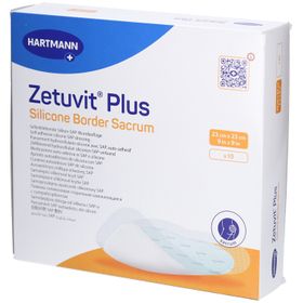 Zetuvit® Plus Silicone Border stérile, emballage individuel 23 x 23 cm Sacrum