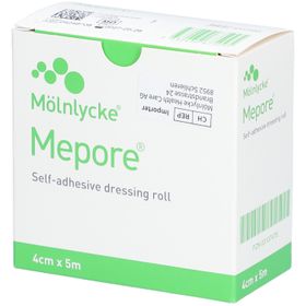 MÖLNLYCKE® Mepore® Pansement auto-adhésif en rouleau 4 cm x 5 m