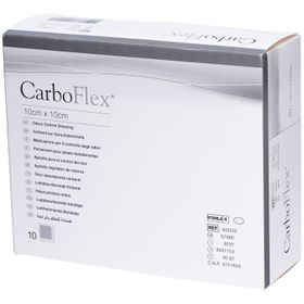 CARBOFLEX Aktivkohle Verband 10x10cm steril 10 Stk