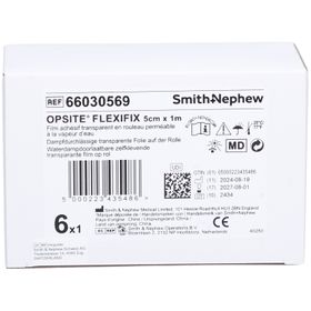 OPSITE® Flexifix Transparente, wasserdampfdurchlässige Folie auf Rolle zur Fixierung von Verbänden 5 cm x 1 m