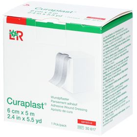 L&R Curaplast® Pansement Adhésif Sensitive 6 cm x 5 m