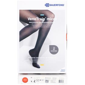 BAUERFEIND VenoTrain micro strumpf caramel - Medizinische Kompressionsstrümpfe - AD CCL2 Größe M normal/kurz Fuß geschlossen