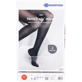 BAUERFEIND VenoTrain micro bas crème - Bas de compression médicale - AD CCL2 Taille M normal/court pied fermé