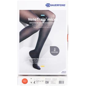 BAUERFEIND VenoTrain micro bas crème - Bas de compression médicale - AD CCL2 Taille S normal/court pied fermé