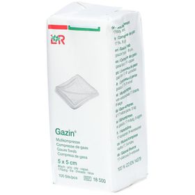 GAZIN® Compresse de Gaze non stérile 8 plis 5 x 5 cm