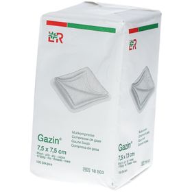 Gazin® Mullkompresse 7,5 cm x 7,5 cm unsteril 8 lagig