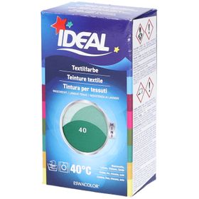 Ideal® MINI Textilfarbe No40 Mittelgrün für Baumwolle, Leinen, Viskose & Seide