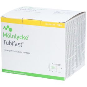MÖLNLYCKE Tubifast® Bandage tubulaire extensible en longueur et en largeur 10,75 cm x 10 m Ligne Jaune