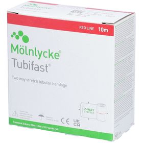 MÖLNLYCKE Tubifast® Schlauchbandage dehnbar in Breite und Länge 3.5cmx10m rot