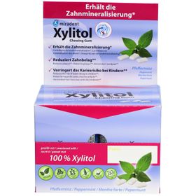 Miradent Xylitol chewing-gum menthe poivrée sans sucre