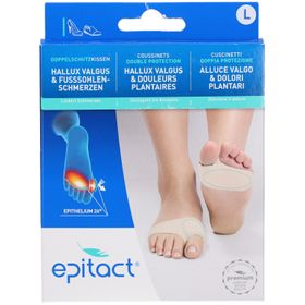 Epitact Doppeltes Kissen Hallux Valgus Schutz & Fußschmerzen L Schuhgröße 42-45