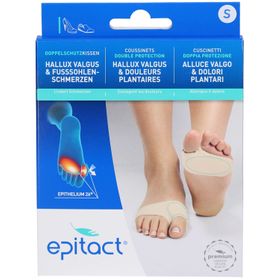 Epitact Doppeltes Polster zum Schutz von Hallux Valgus & Fußschmerzen S Größe 36-38